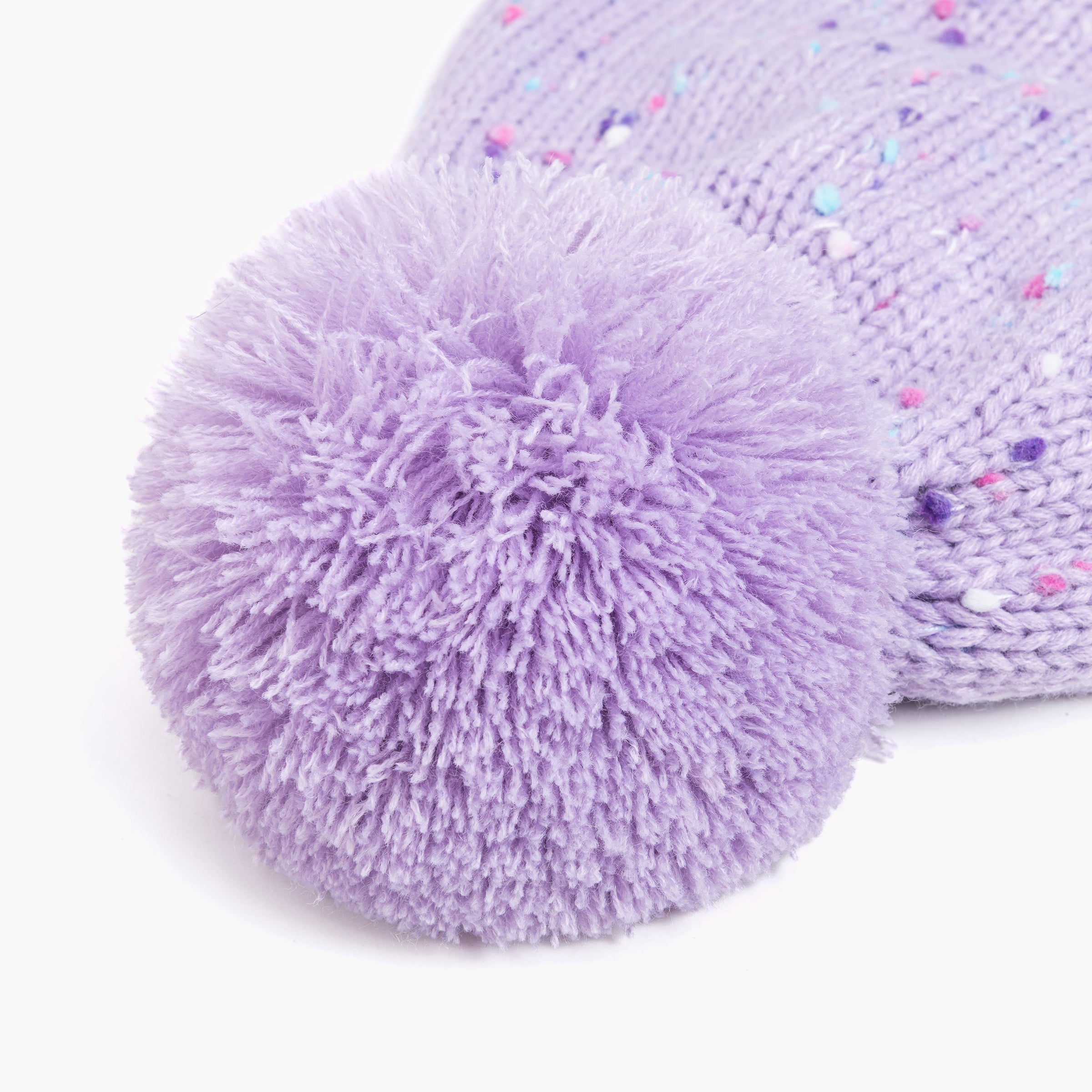 Girls Fleece Lined Knit Earflap Hat, Warm Winter Beanie for Toddlers and Kids 1-12 Years