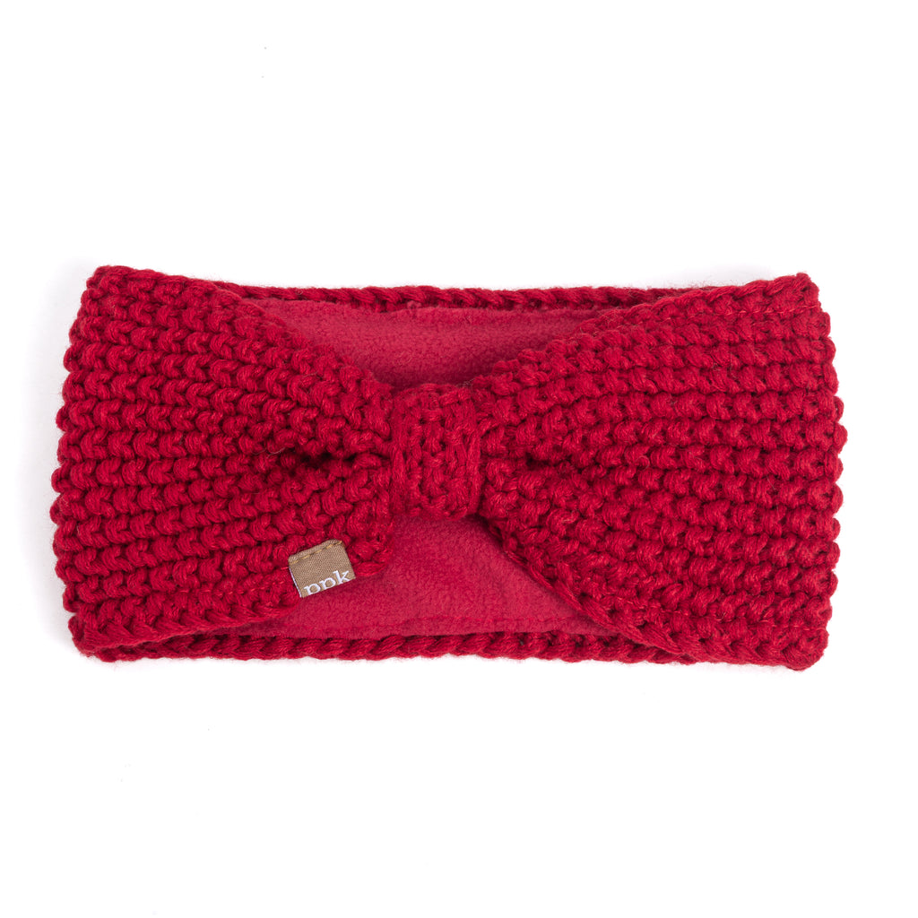 Girls Fleece‑Lined Ear Warmer Headband – Soft Winter Kids Headwrap 3–8