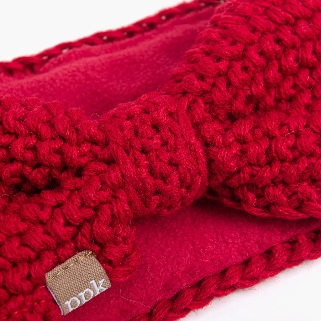 Girls Fleece‑Lined Ear Warmer Headband – Soft Winter Kids Headwrap 3–8