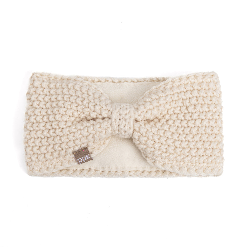 Girls Fleece‑Lined Ear Warmer Headband – Soft Winter Kids Headwrap 3–8