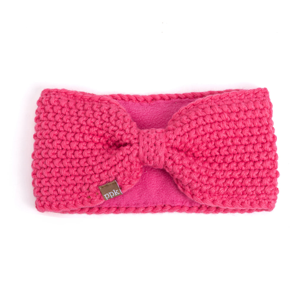 Girls Fleece‑Lined Ear Warmer Headband – Soft Winter Kids Headwrap 3–8