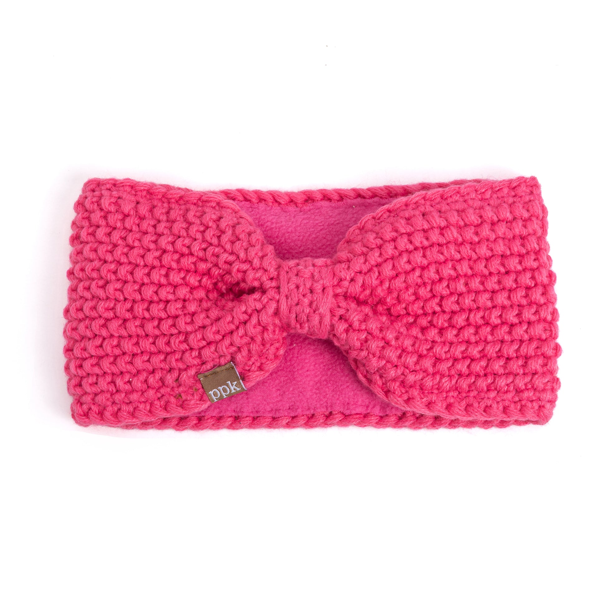 Girls Fleece‑Lined Ear Warmer Headband – Soft Winter Kids Headwrap 3–8