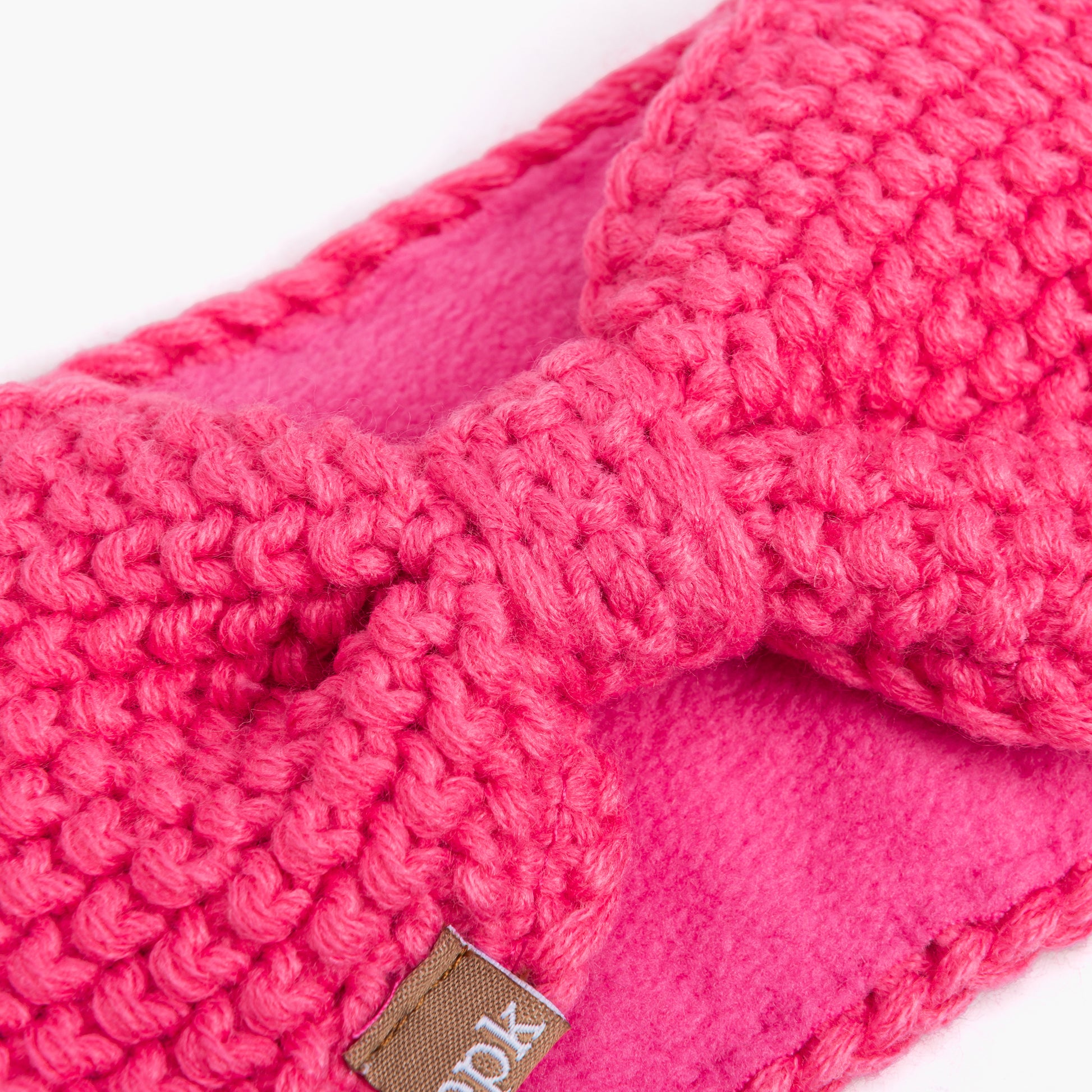 Girls Fleece‑Lined Ear Warmer Headband – Soft Winter Kids Headwrap 3–8