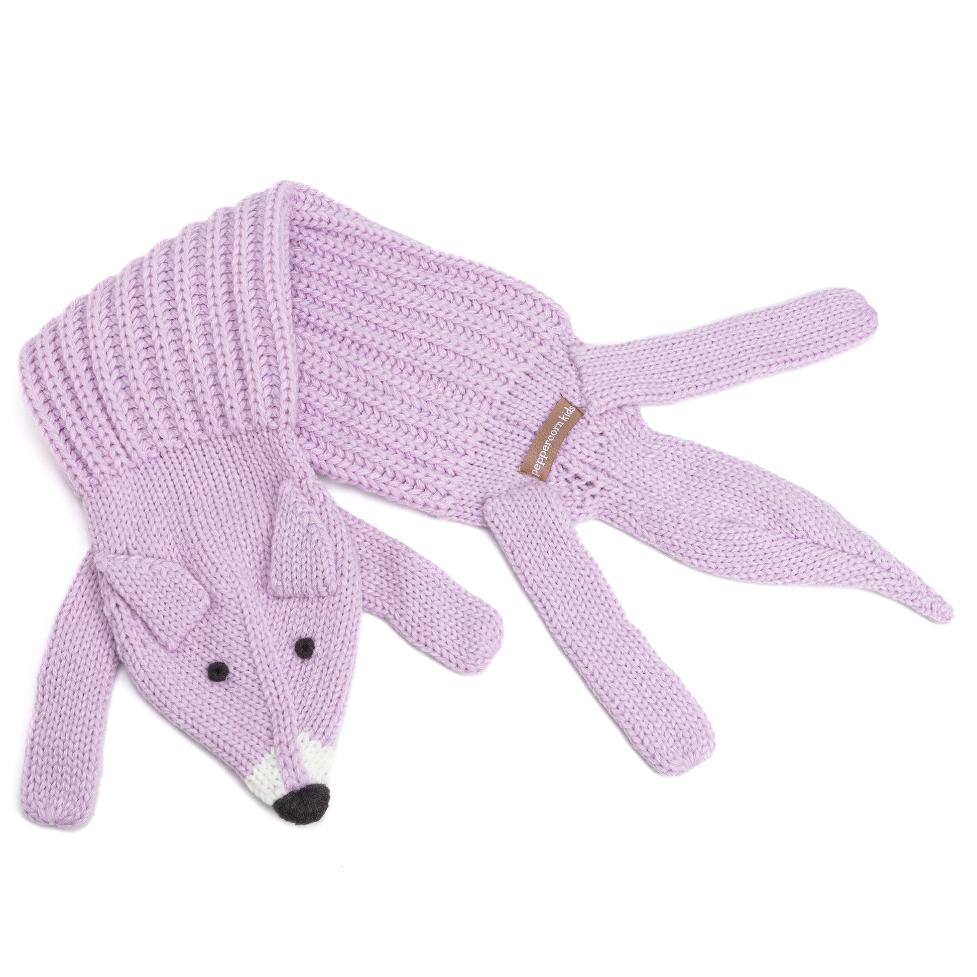 Fox Knit Winter Scarf for Girls - Unique Design and Fit for Kids All Ages