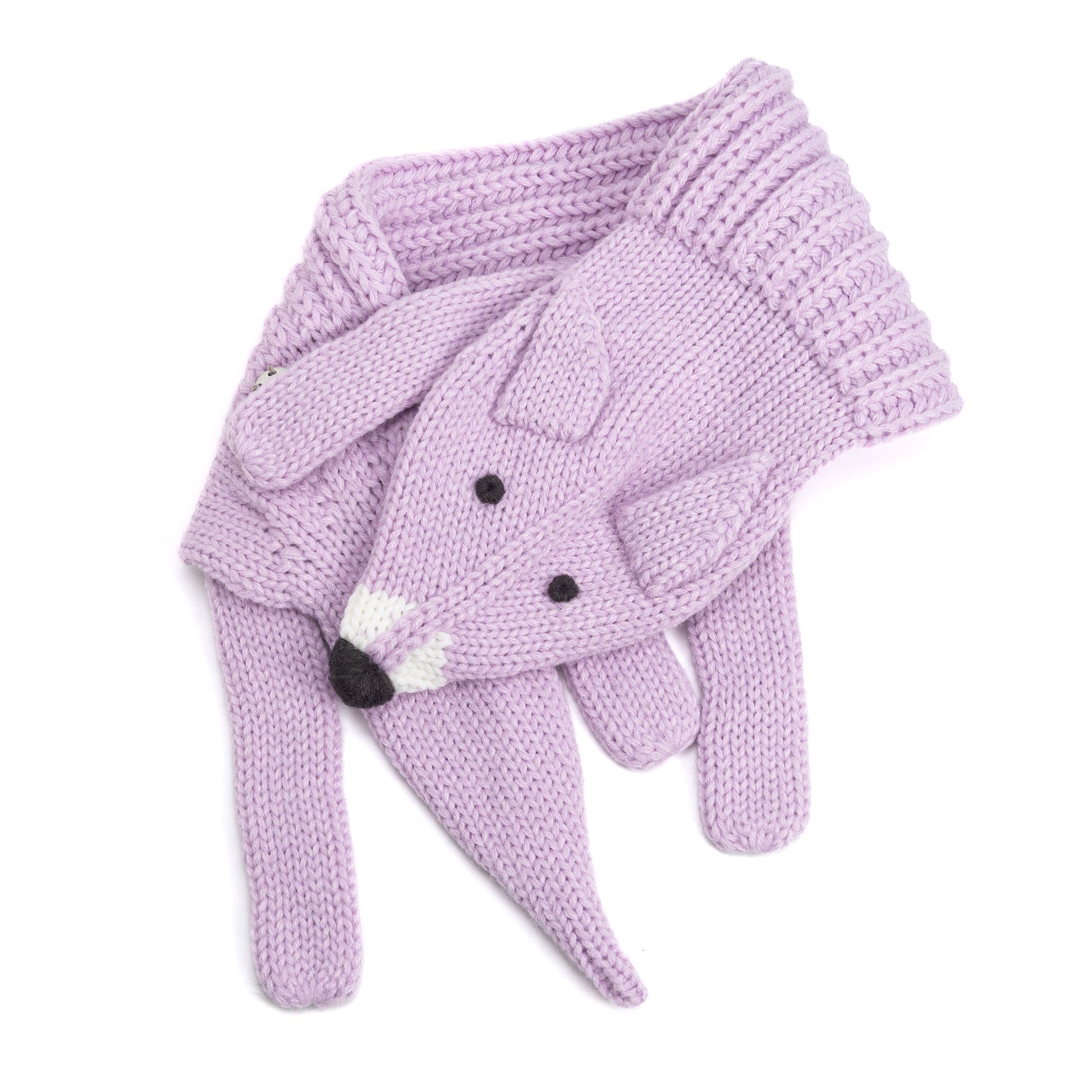 Fox Knit Winter Scarf for Girls - Unique Design and Fit for Kids All Ages