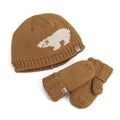 Boys Knit Beanie Set with Mittens - Warm Fleece Lined 4-6 Years