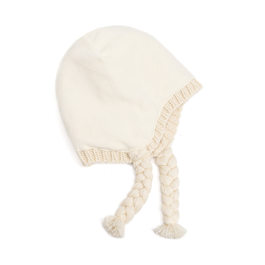 Girls Fleece Lined Knit Earflap Hat, Warm Winter Beanie for Toddlers and Kids 1-12 Years