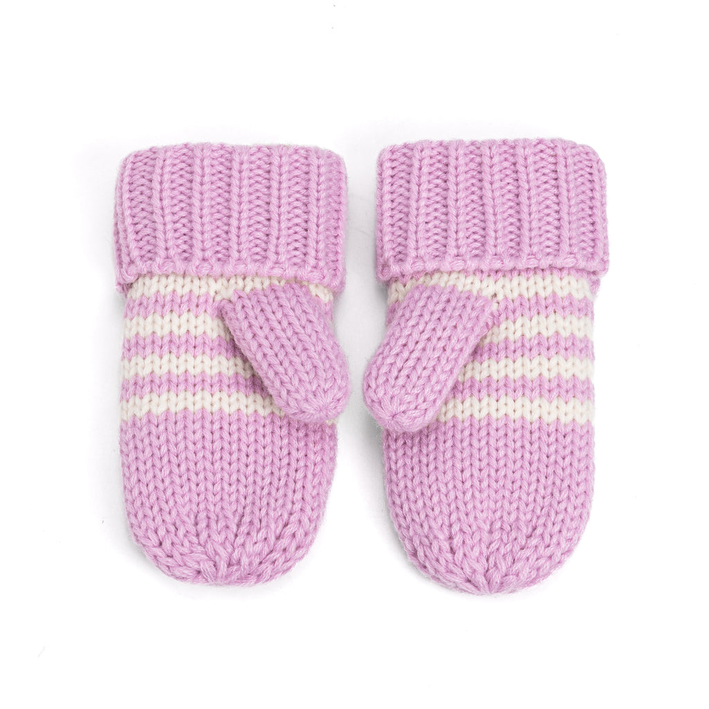 Girls 2-PC Knit Hat Set with Mittens – Unique Fleece‑Lined Beanie and Gloves for Kids 2–6 Years