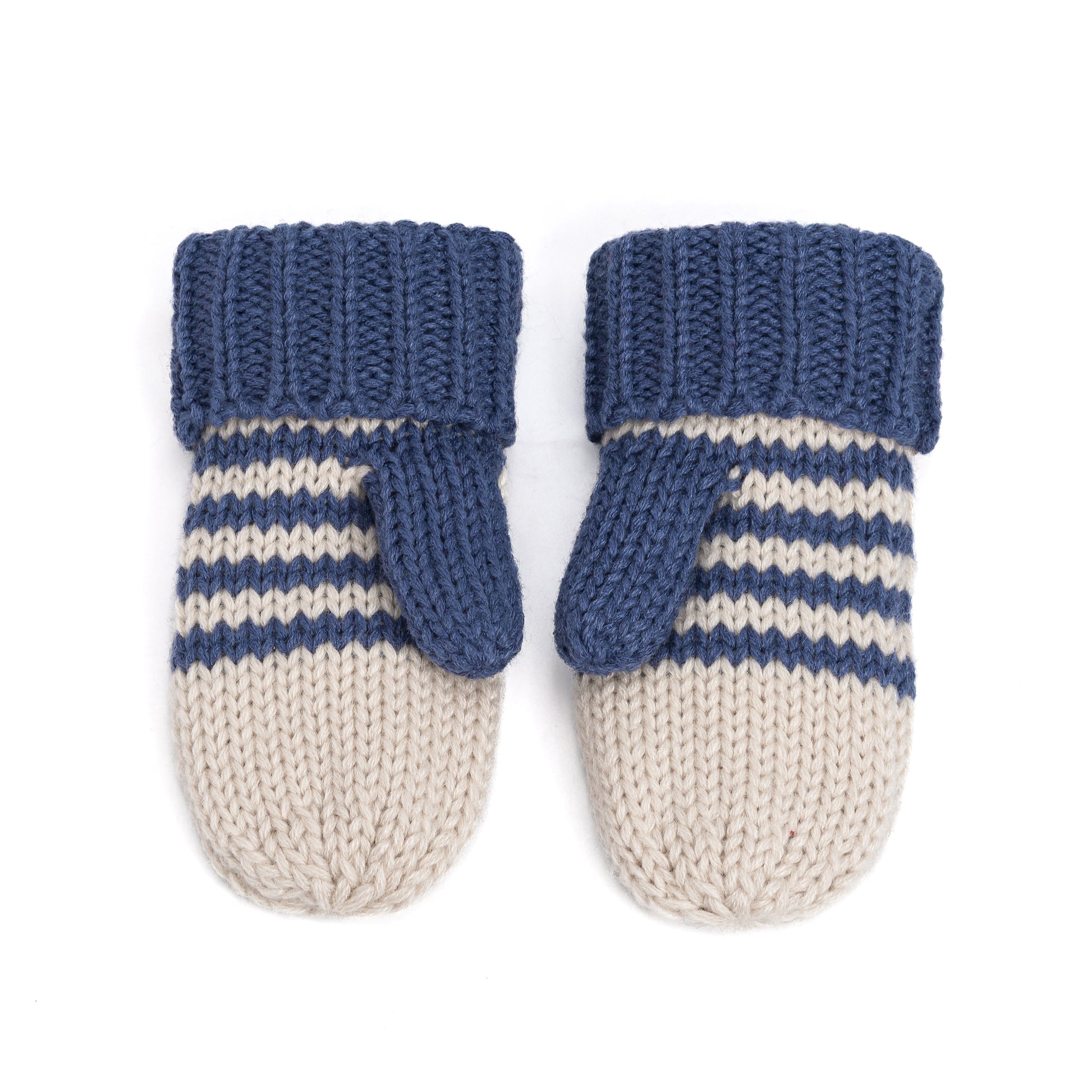 Kids Kitty Cat Stripe Knit Mittens - Soft, Fleece Lined, For Toddlers and Children of All Ages