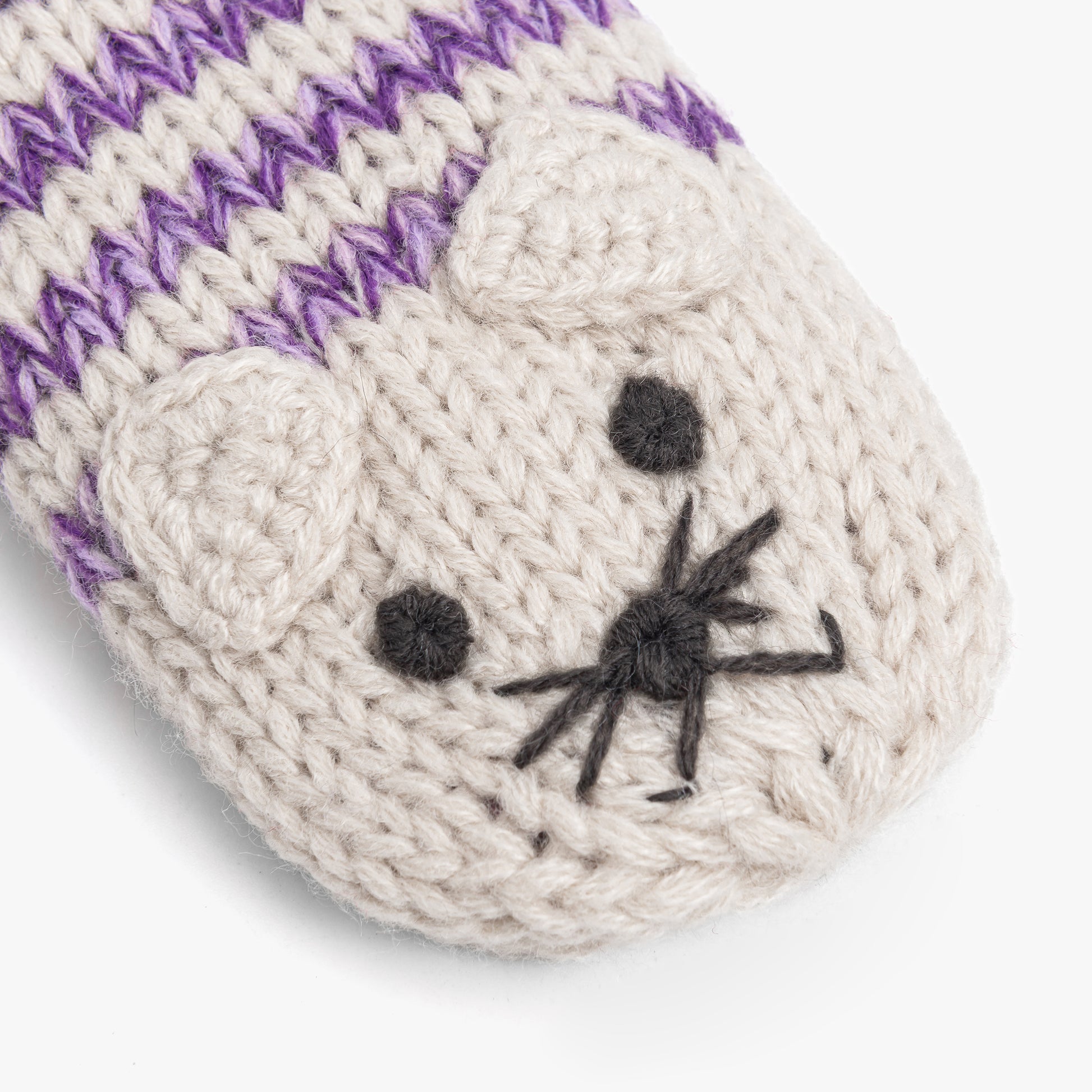 Kids Kitty Cat Stripe Knit Mittens - Soft, Fleece Lined, For Toddlers and Children of All Ages