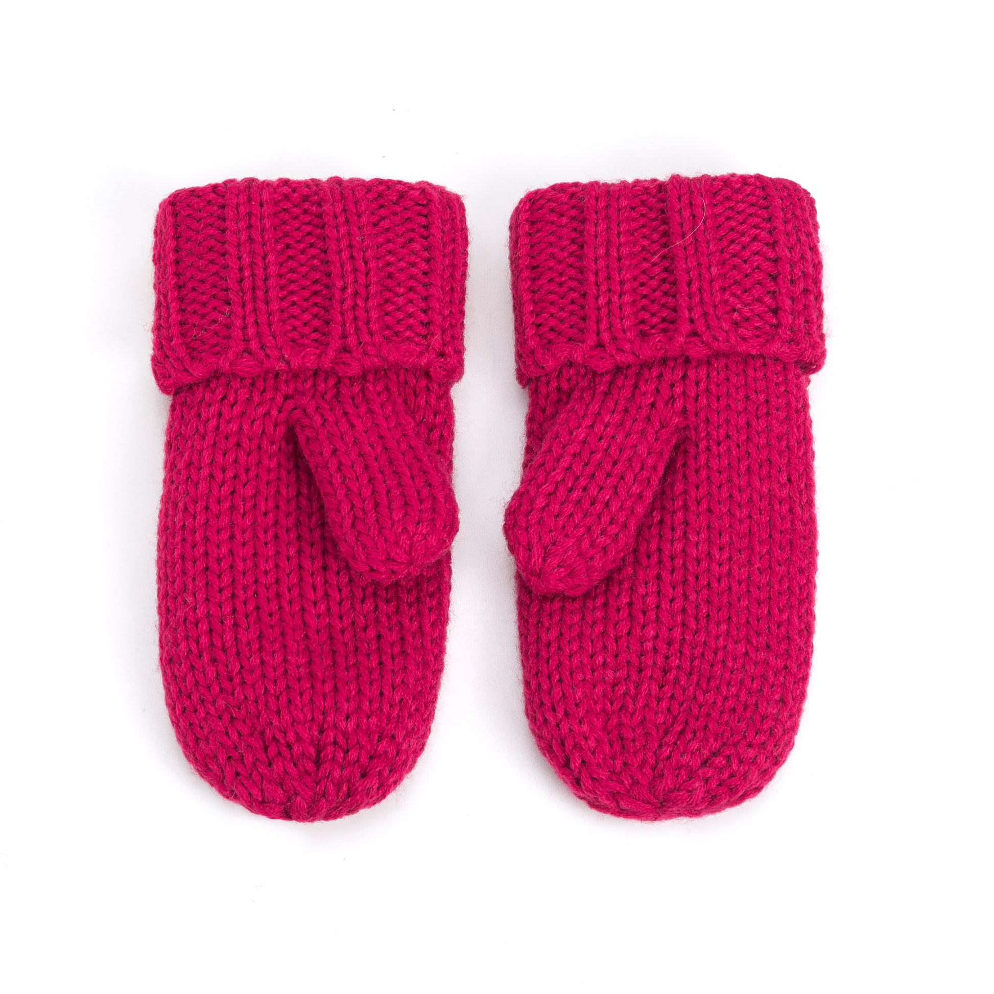 Essential Knit Mittens with Fleece for Kids 3-12 Y- Cold Weather Basic Accessory