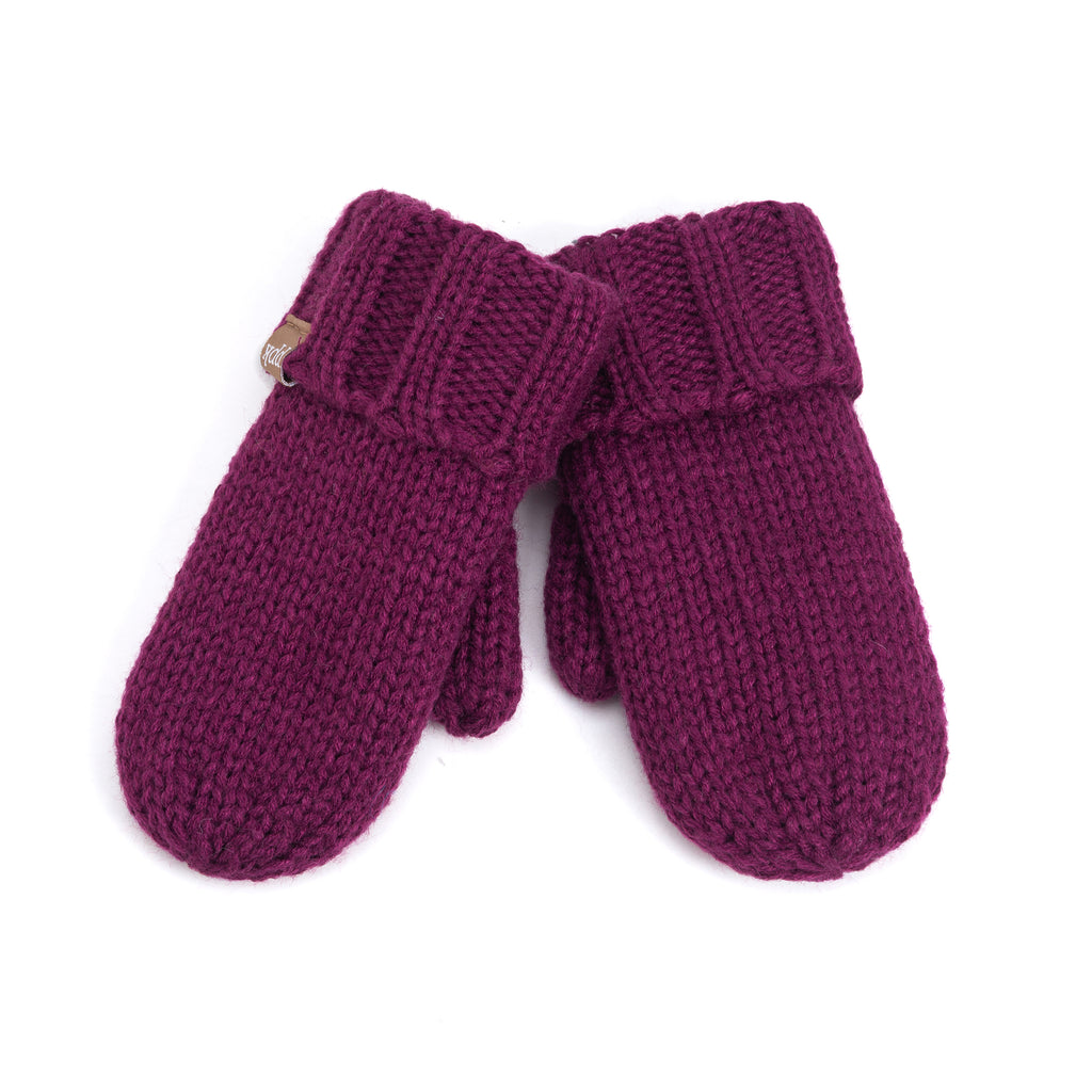 Essential Knit Mittens with Fleece for Kids 3-12 Y- Cold Weather Basic Accessory