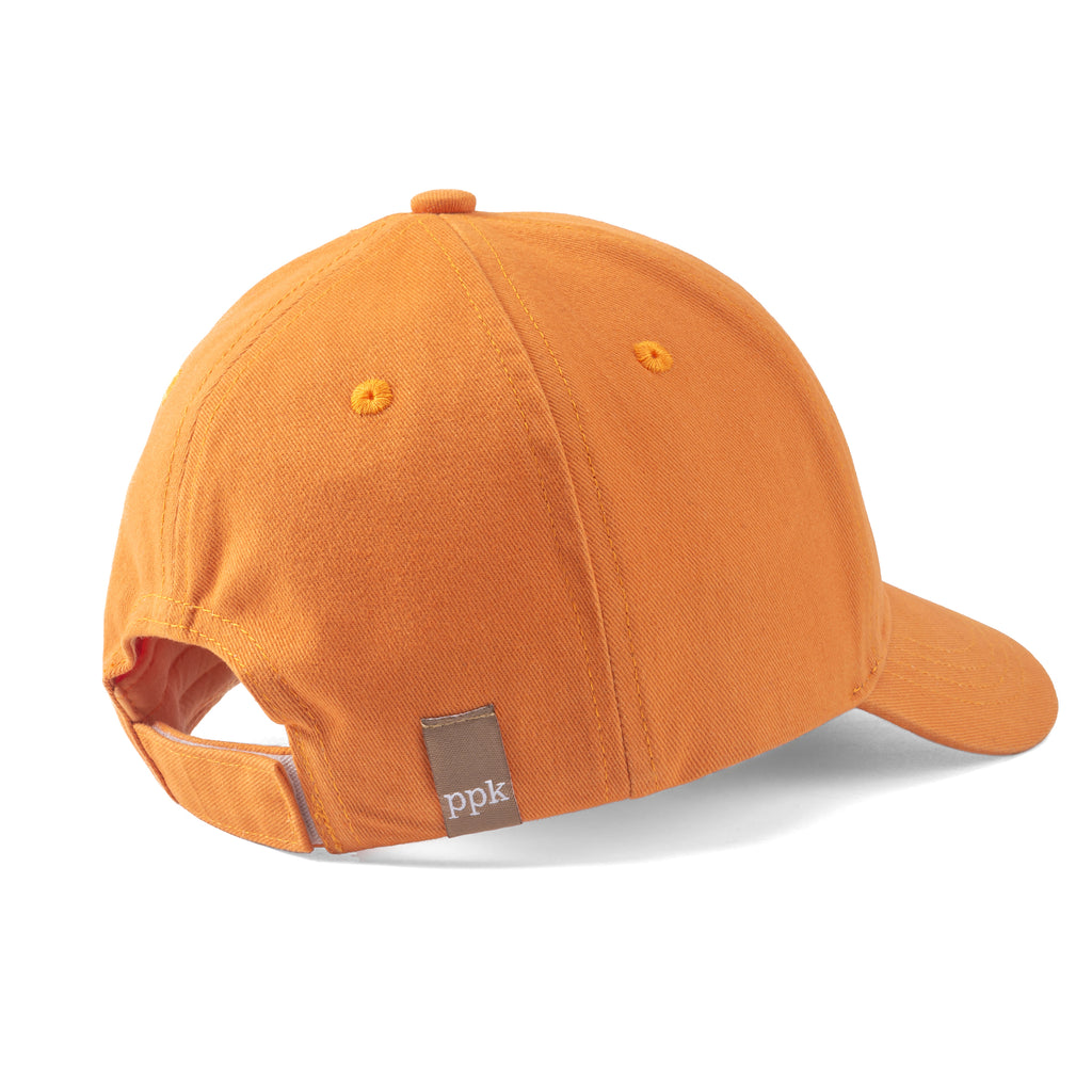 Vintage Orange Kids Baseball Hat: Little Fox, Soft Cotton (3-6/7 Years)