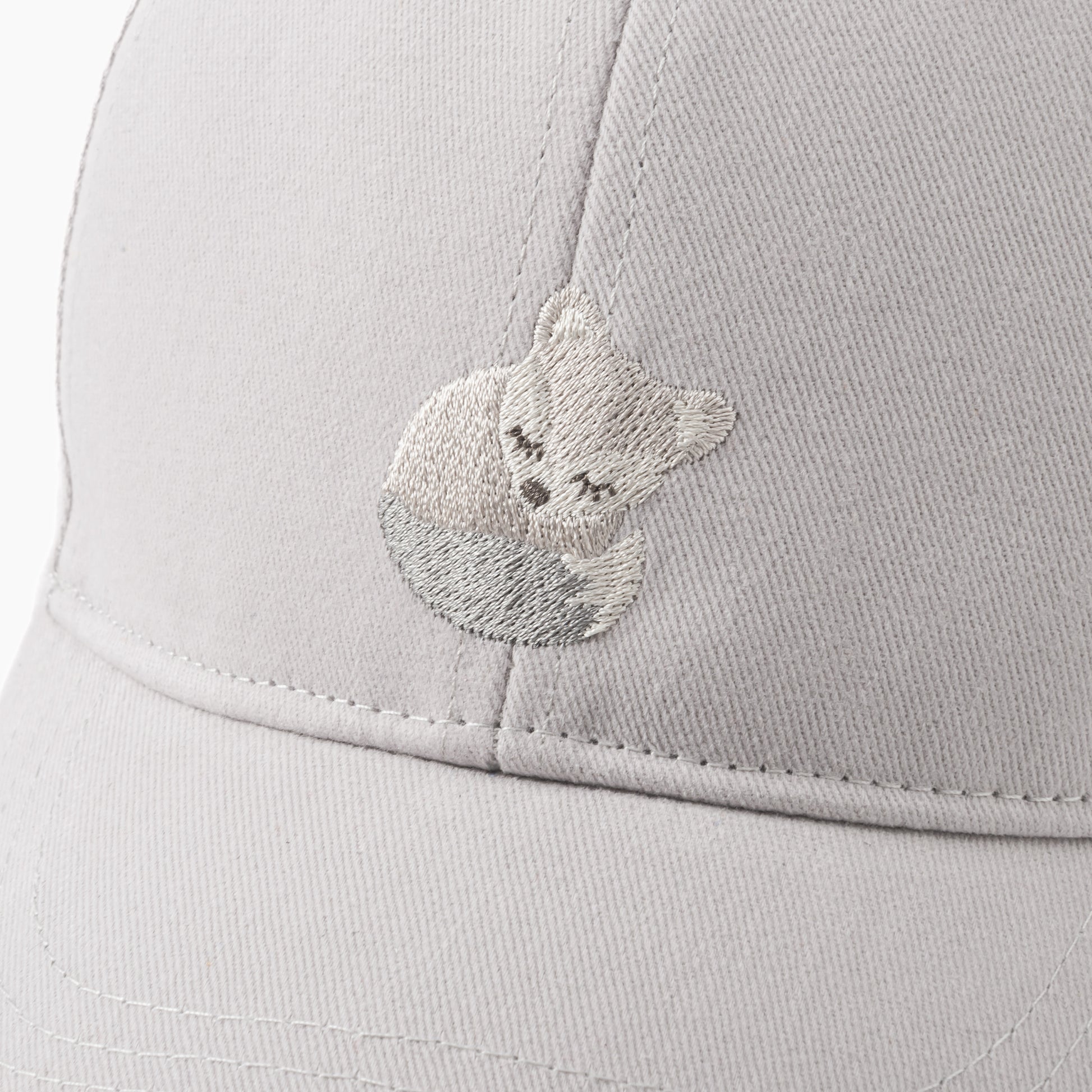 Kids Gray Baseball Cap with Little Fox Embroidery (Age 3-6/7Y) Unisex