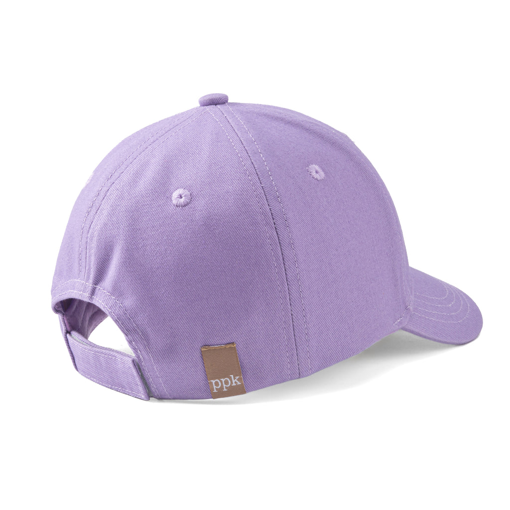 Girls' Purple Baseball Hat- Cotton Fox Patch Cap (3-6/7Years)