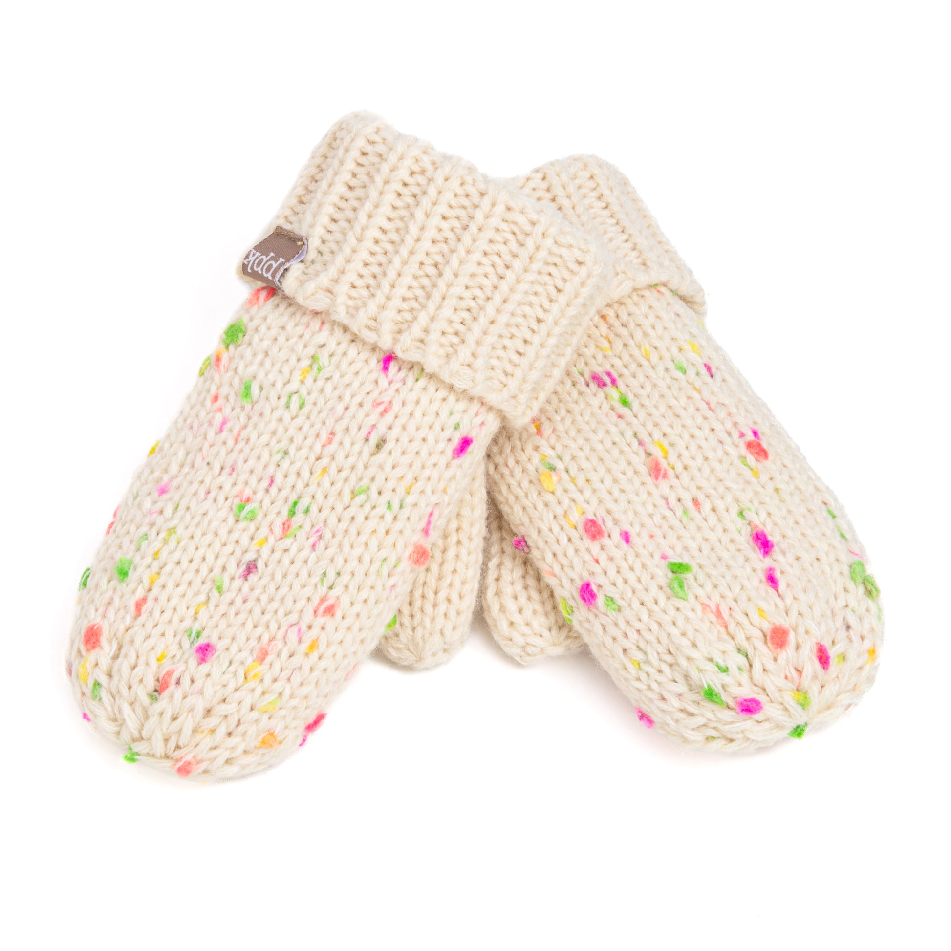 Girls Fun Speckled Knit Mittens for Kids All Ages 1-12 Years, Premium Quality, Fleece-lined Cold Weather Essential