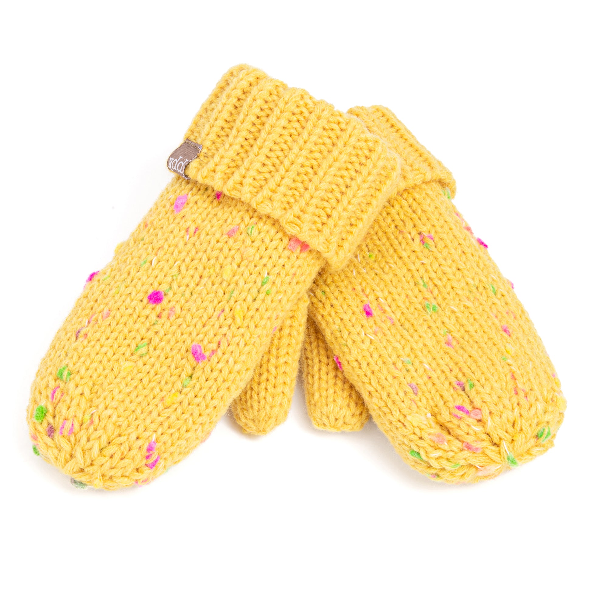 Girls Fun Speckled Knit Mittens for Kids All Ages 1-12 Years, Premium Quality, Fleece-lined Cold Weather Essential