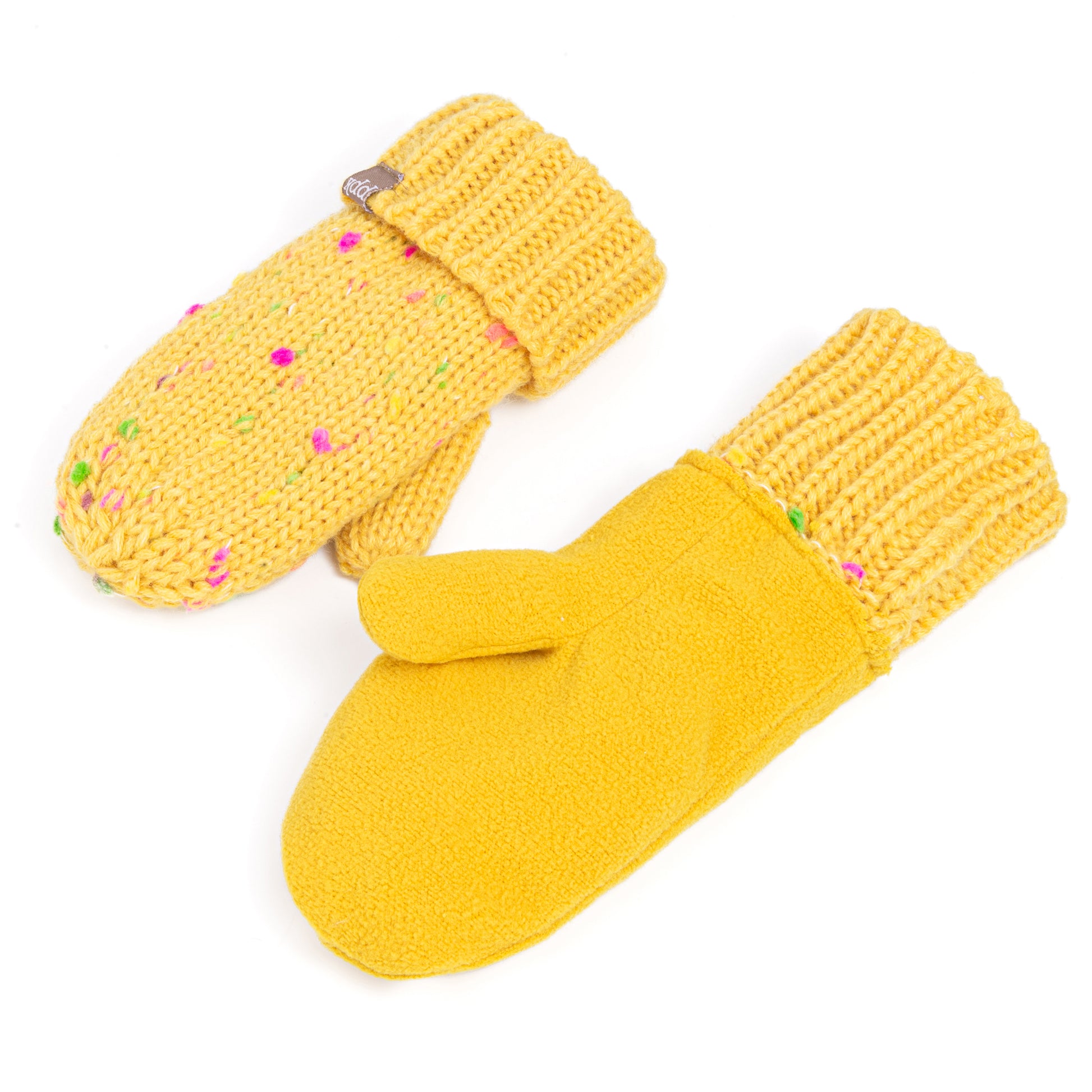Girls Fun Speckled Knit Mittens for Kids All Ages 1-12 Years, Premium Quality, Fleece-lined Cold Weather Essential