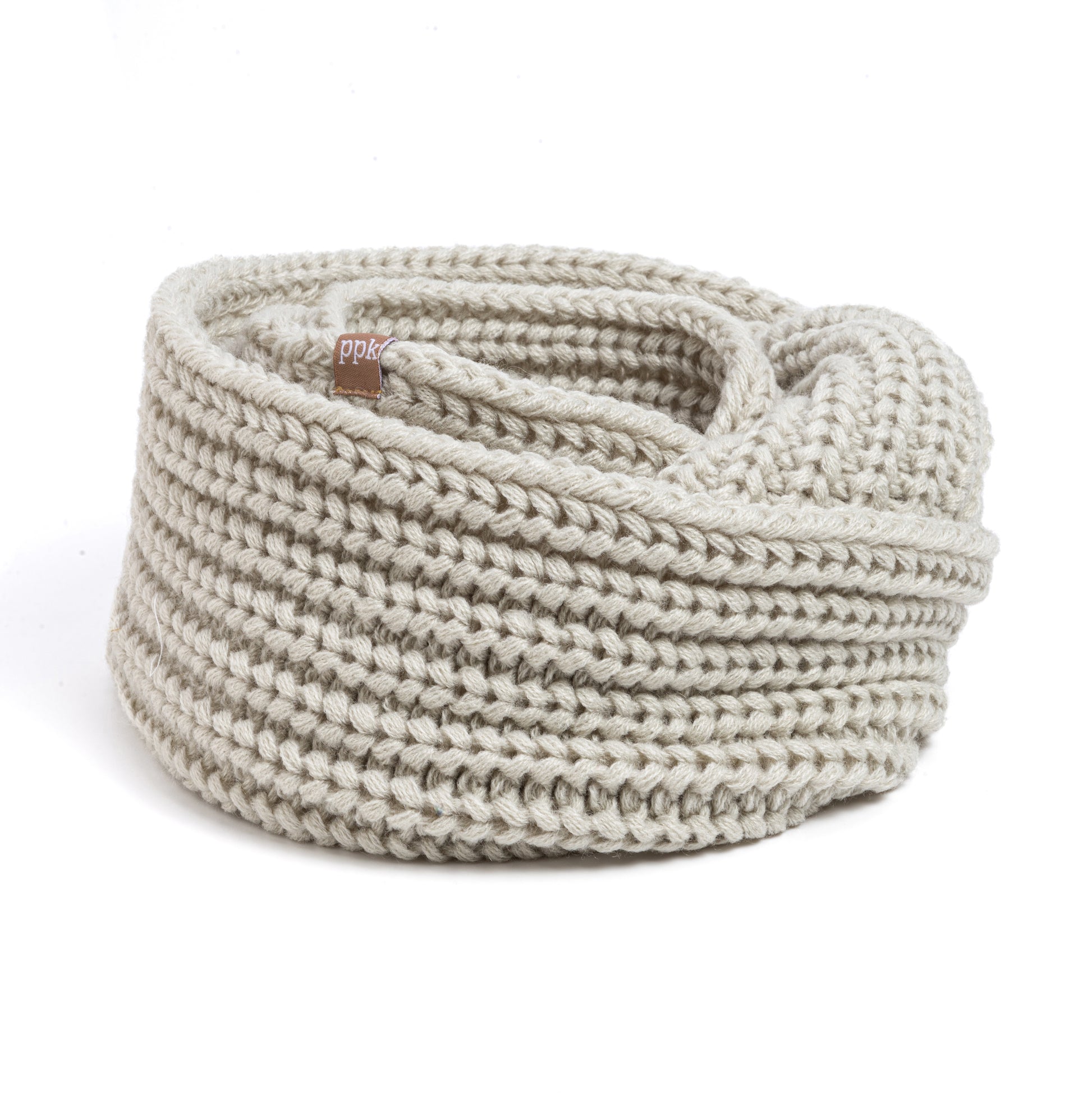 Kids Knitted Infinity Scarf - Heather Grey - One Size, Unisex