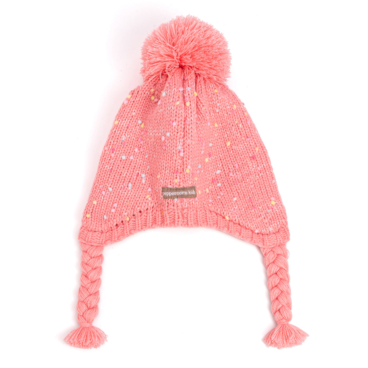 Girls Warm Knit Earflap Hat, Fleece Lined Cold-Weather Essential for Kids 1-12 Years