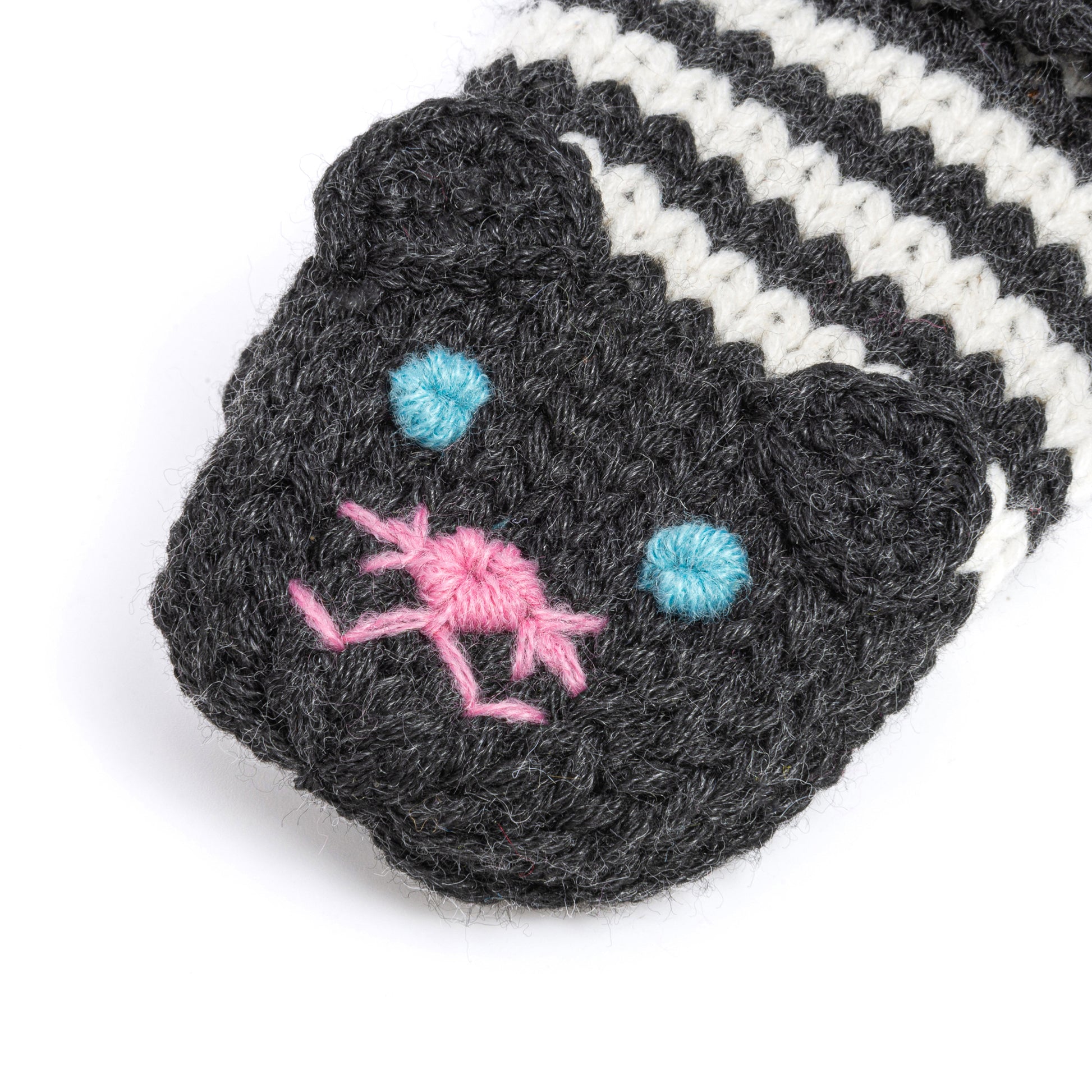 Kids Kitty Cat Stripe Knit Mittens - Soft, Fleece Lined, For Toddlers and Children of All Ages