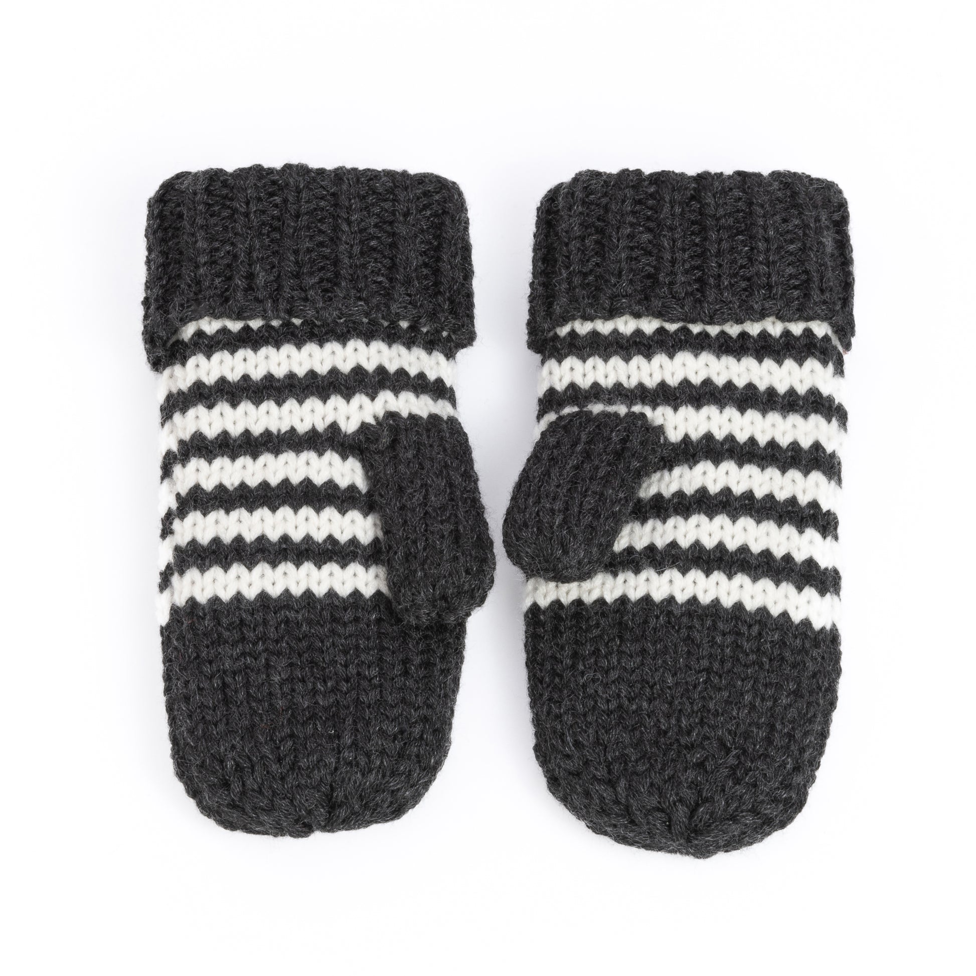Kids Kitty Cat Stripe Knit Mittens - Soft, Fleece Lined, For Toddlers and Children of All Ages