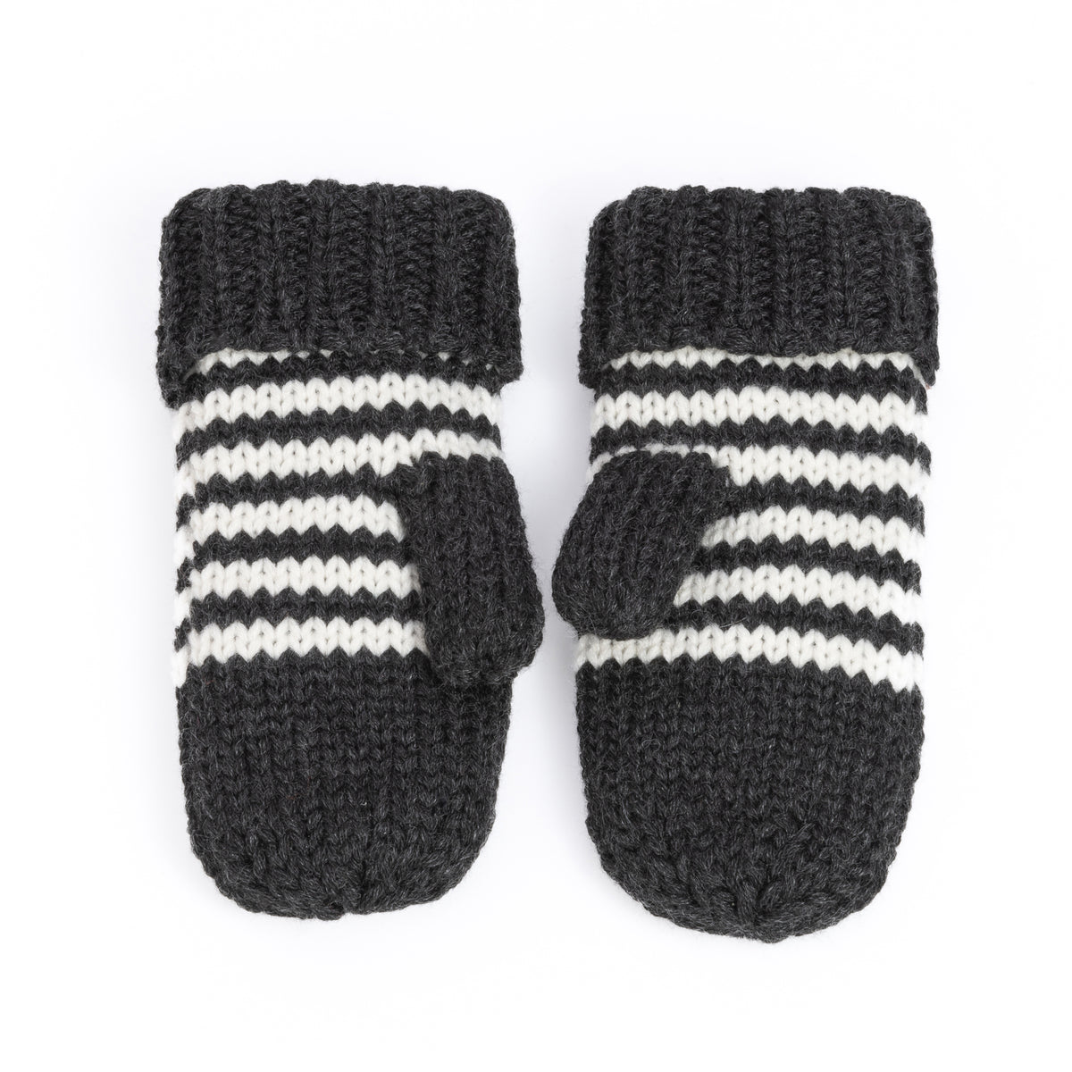Kids Kitty Cat Stripe Knit Mittens - Soft, Fleece Lined, For Toddlers and Children of All Ages