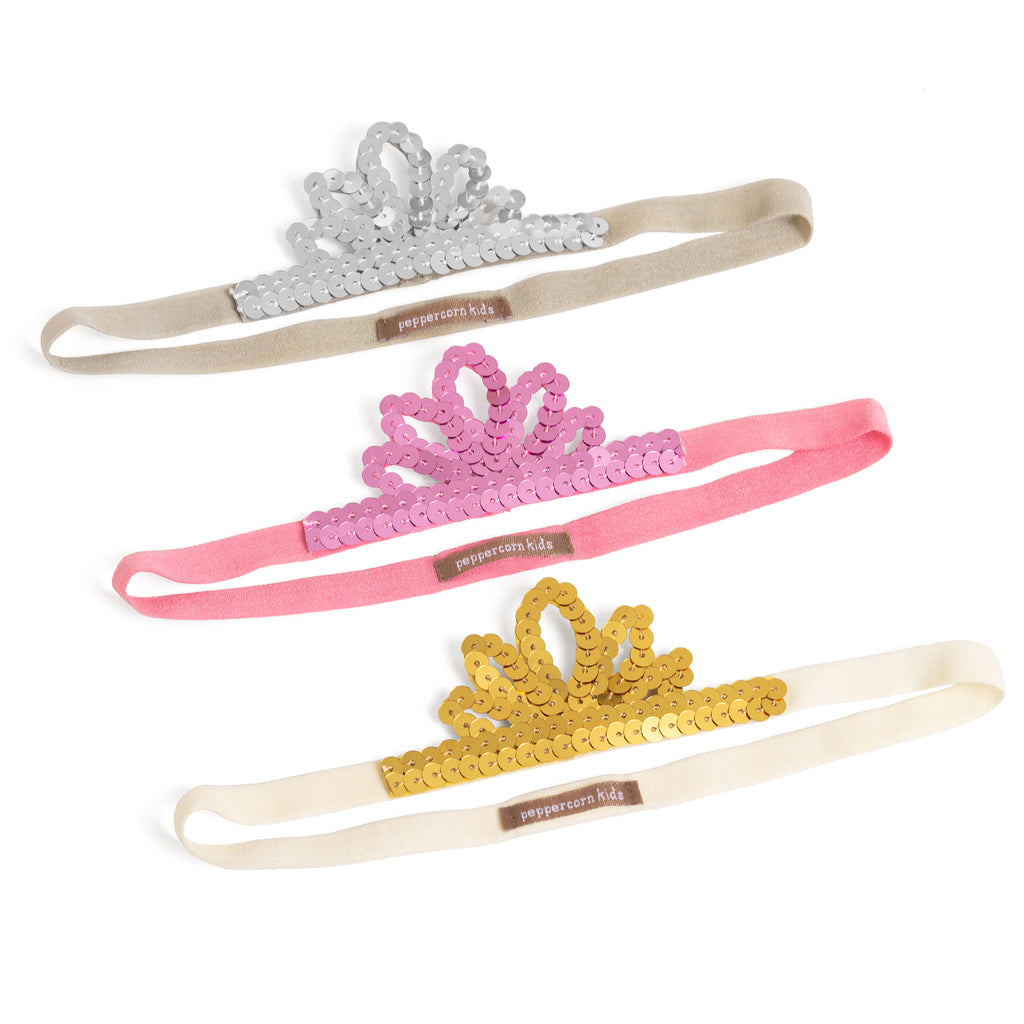 Little Girls Sparkly Princess Tiara Headband- Age 3-12