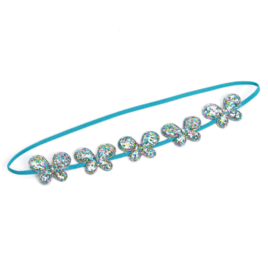 Little Girls Sparkly Butterfly Headband- Toddlers and Kids 3-8 Years