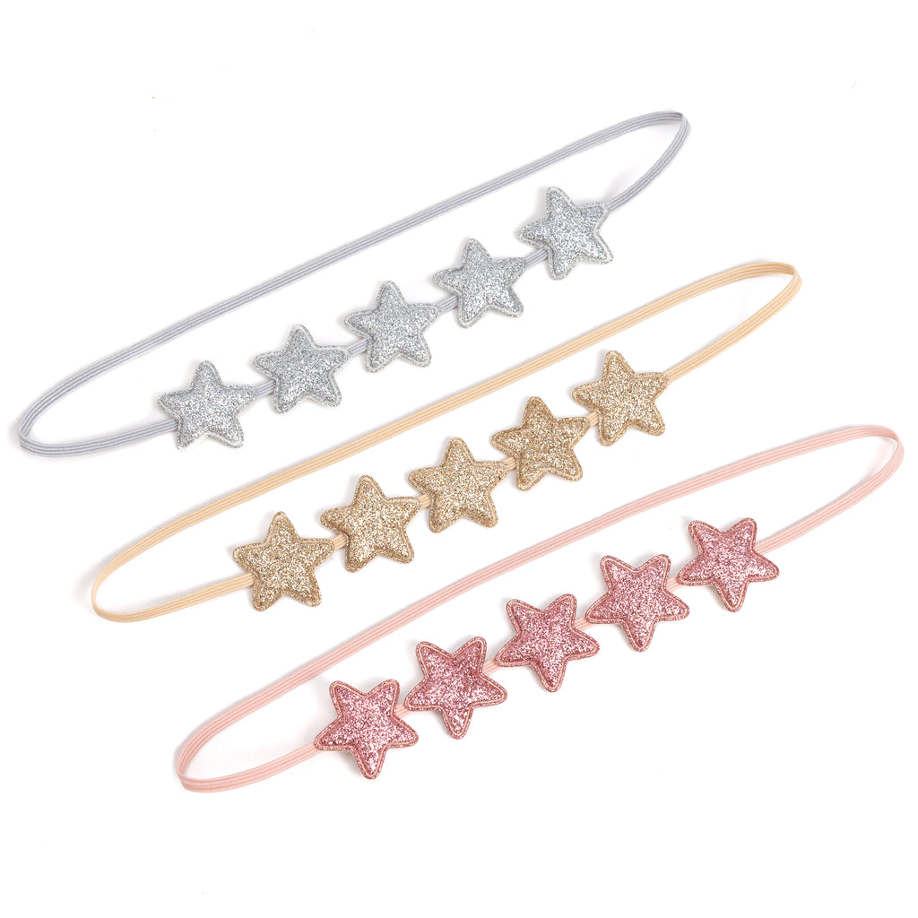 Glitter Star Headband for Girls All Ages