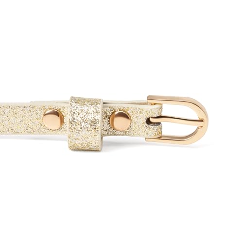 Ultra-Skinny Sparkly Glitter Belt for Girls 4 to 14