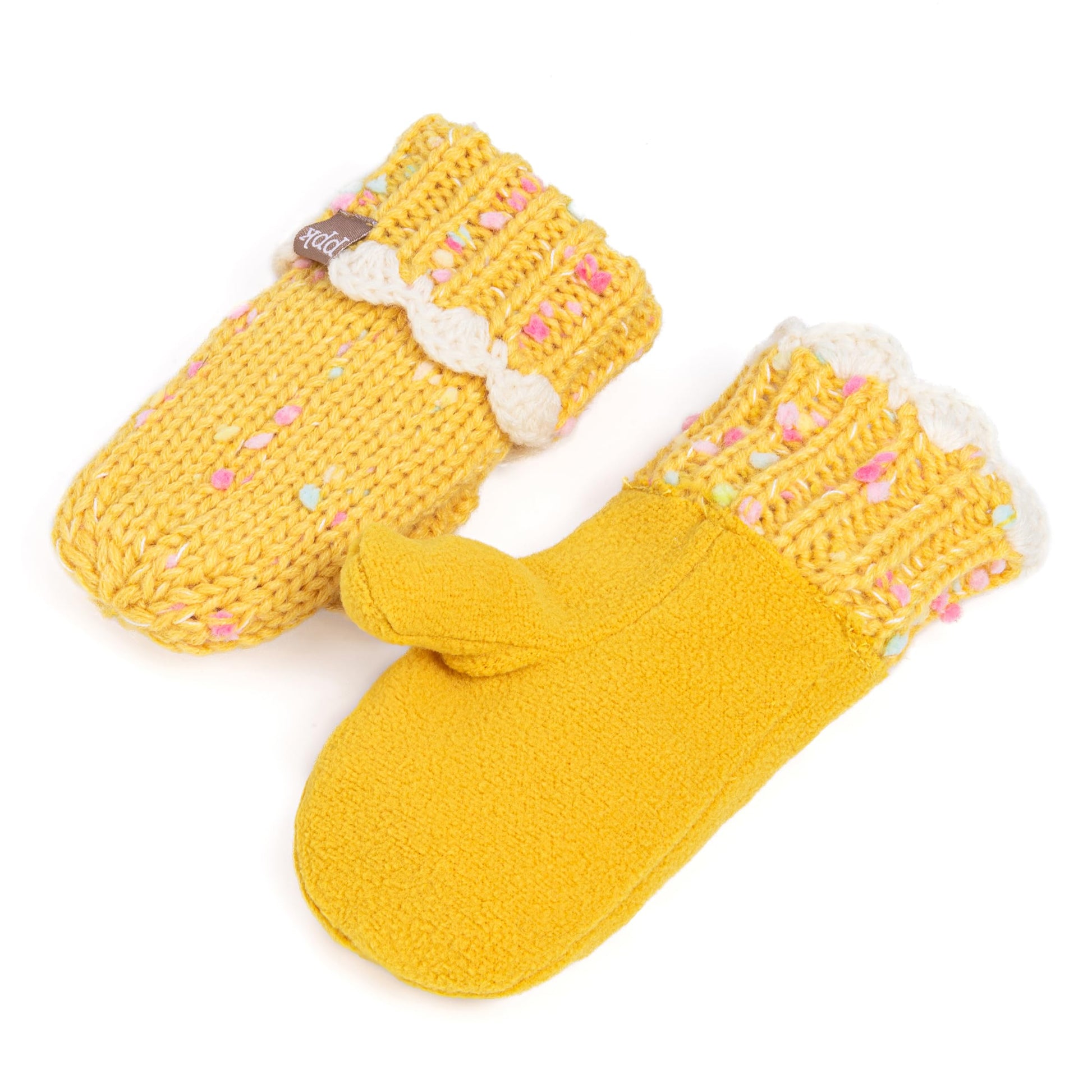 Cupcake Shaped Knit Beanie Hat 2-Pc Set with Mittens, for Toddler, Girls 2-6 Y, Cute Novelty Design
