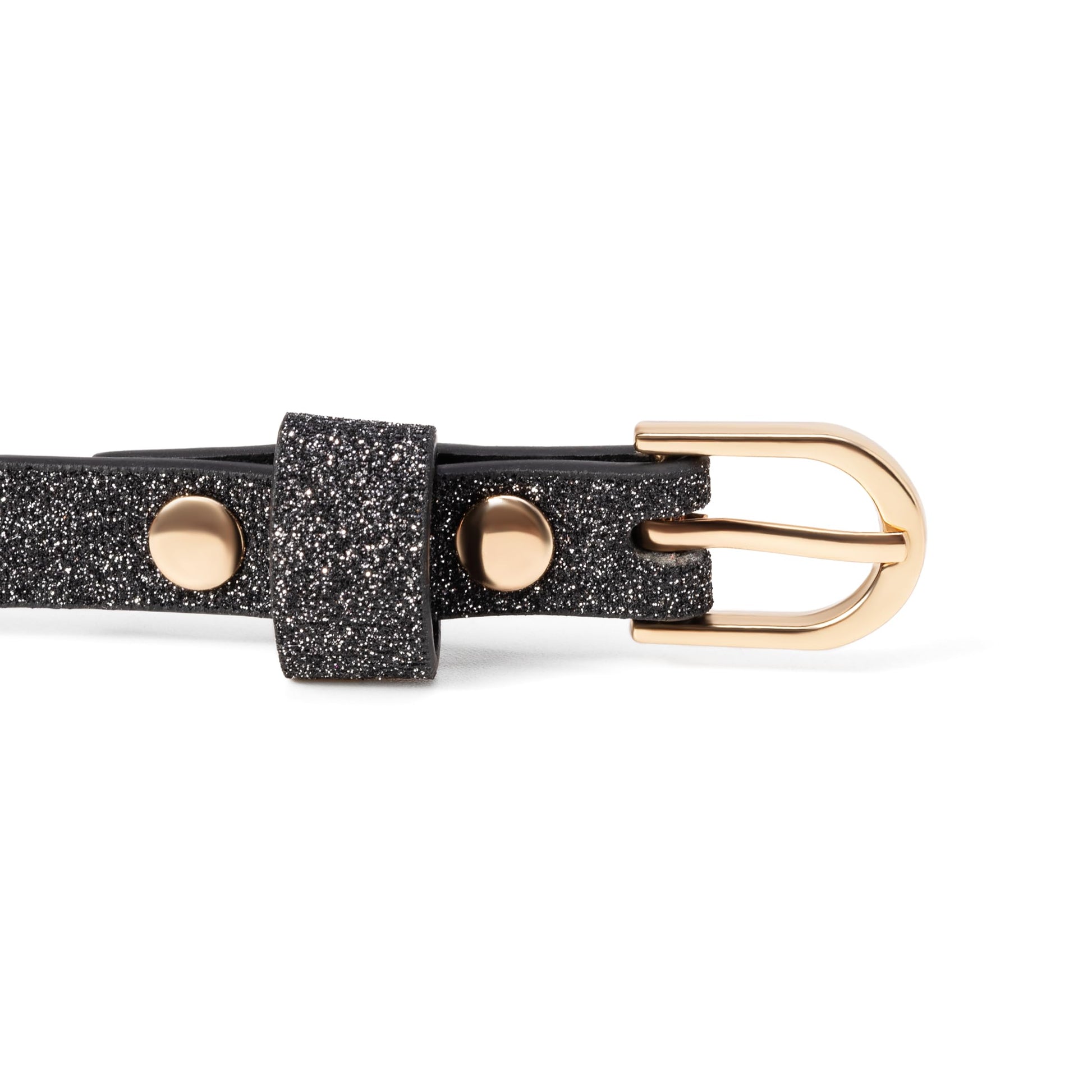 Ultra-Skinny Sparkly Glitter Belt for Girls 4 to 14