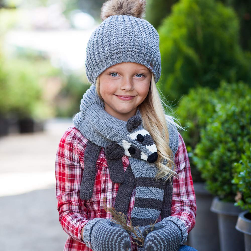 Kids Racoon Knitted Scarf (4-12Y) Unisex