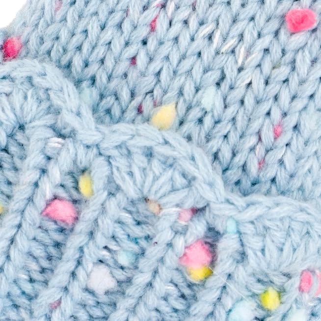 Peppercorn Kids Girls Warm Knit Pink Earflap Hat Set with Mittens