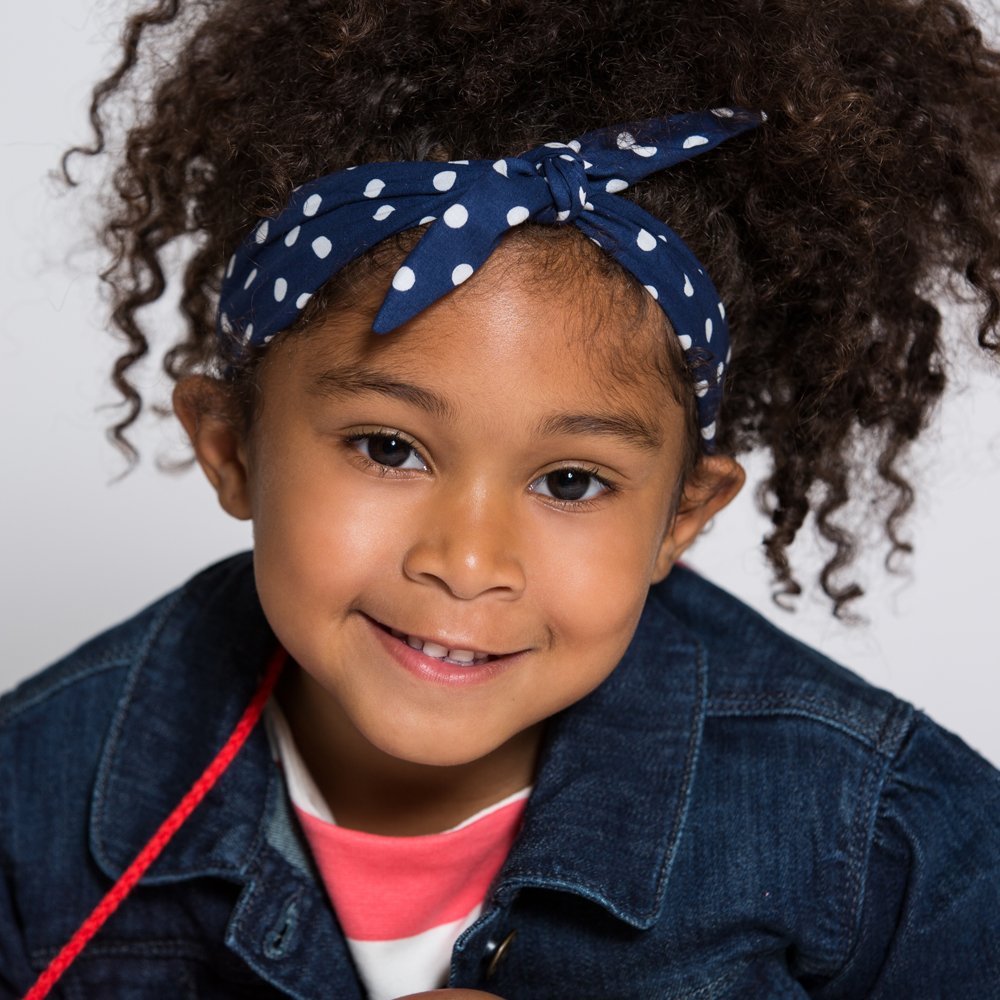 Little Girls Bow Stretchy Headwrap - Stylish, Fashionable Hairband for Girls up to Age 8