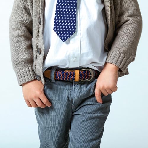 Boys Stretchy Leather Belt - Children's Age 4-14 Y