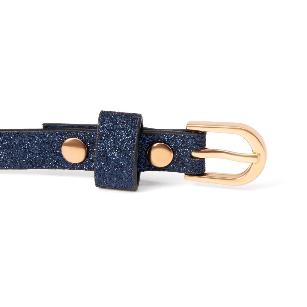 Ultra-Skinny Sparkly Glitter Belt for Girls 4 to 14