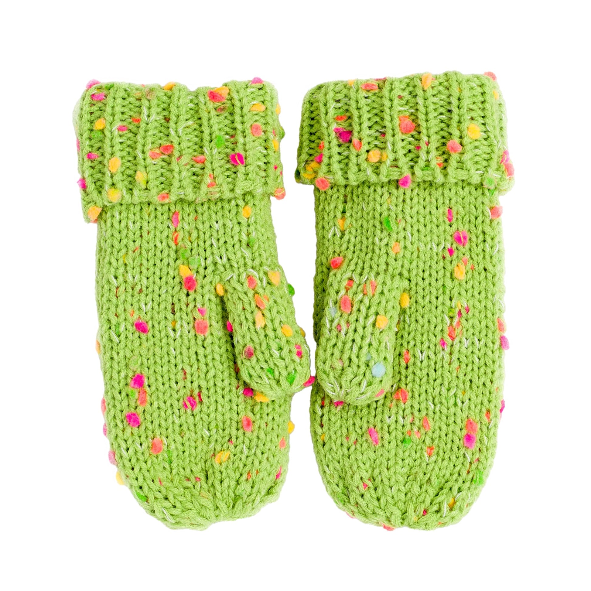 Peppercorn Kids Girls Warm Knit Pink Earflap Hat Set with Mittens