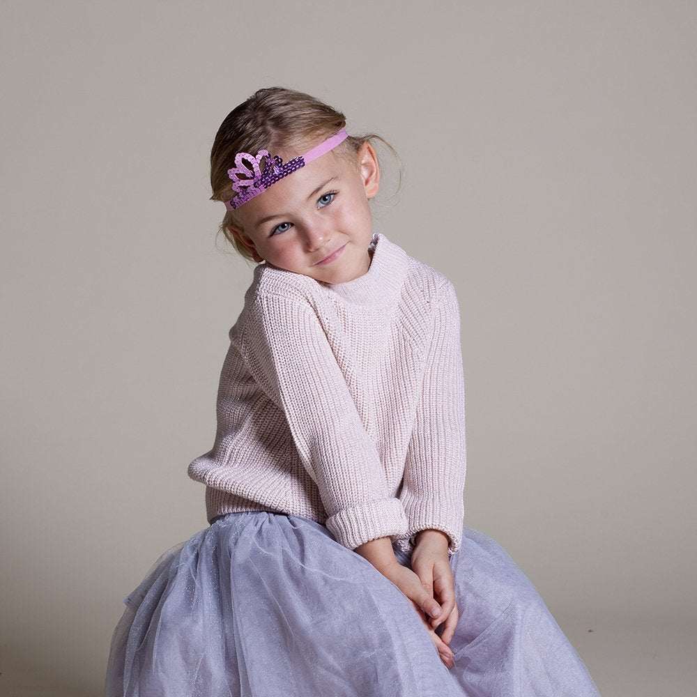 Little Girls Sparkly Princess Tiara Headband- Age 3-12