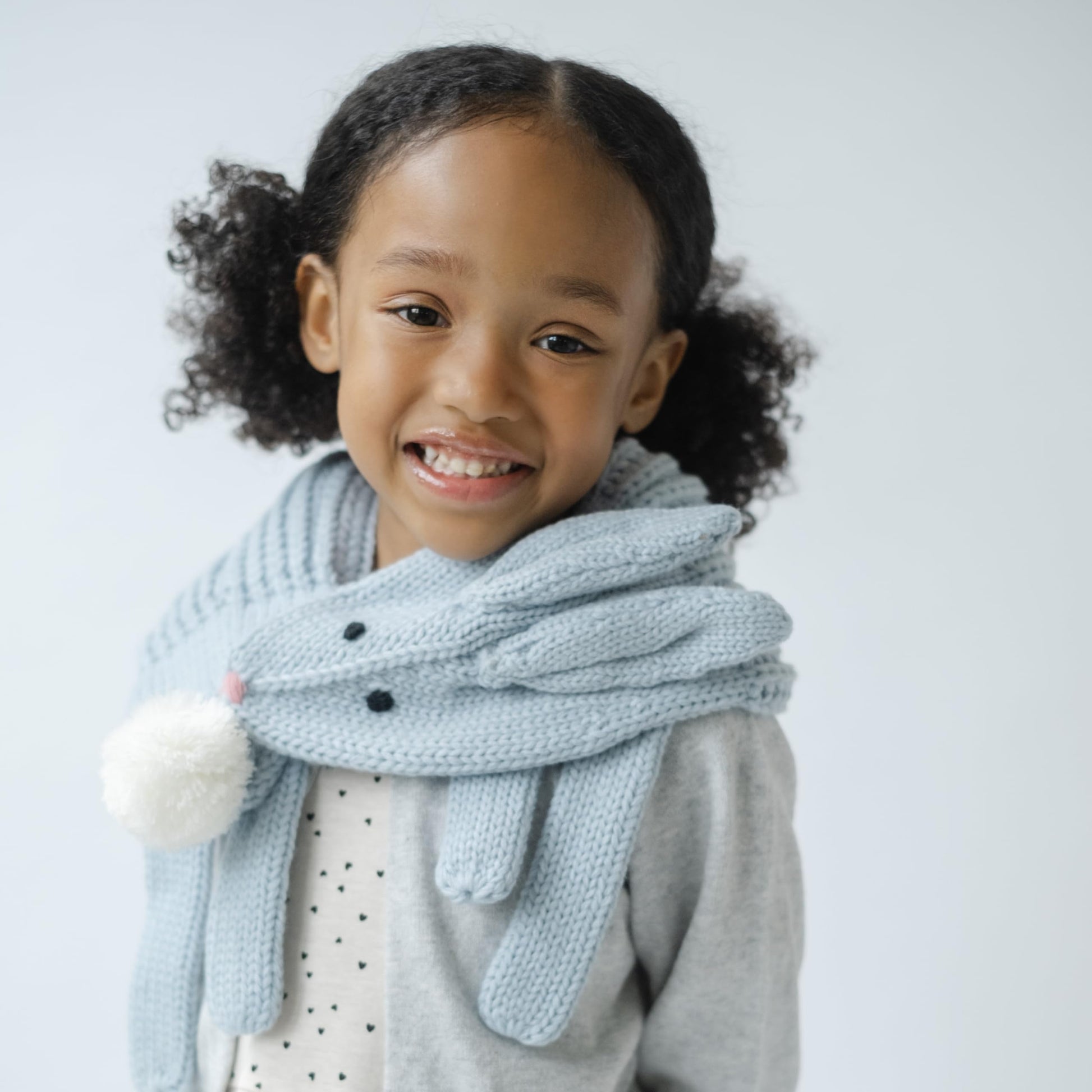 Kids Soft Knit Bunny Scarf- (Children Age 4/5-12Yr)