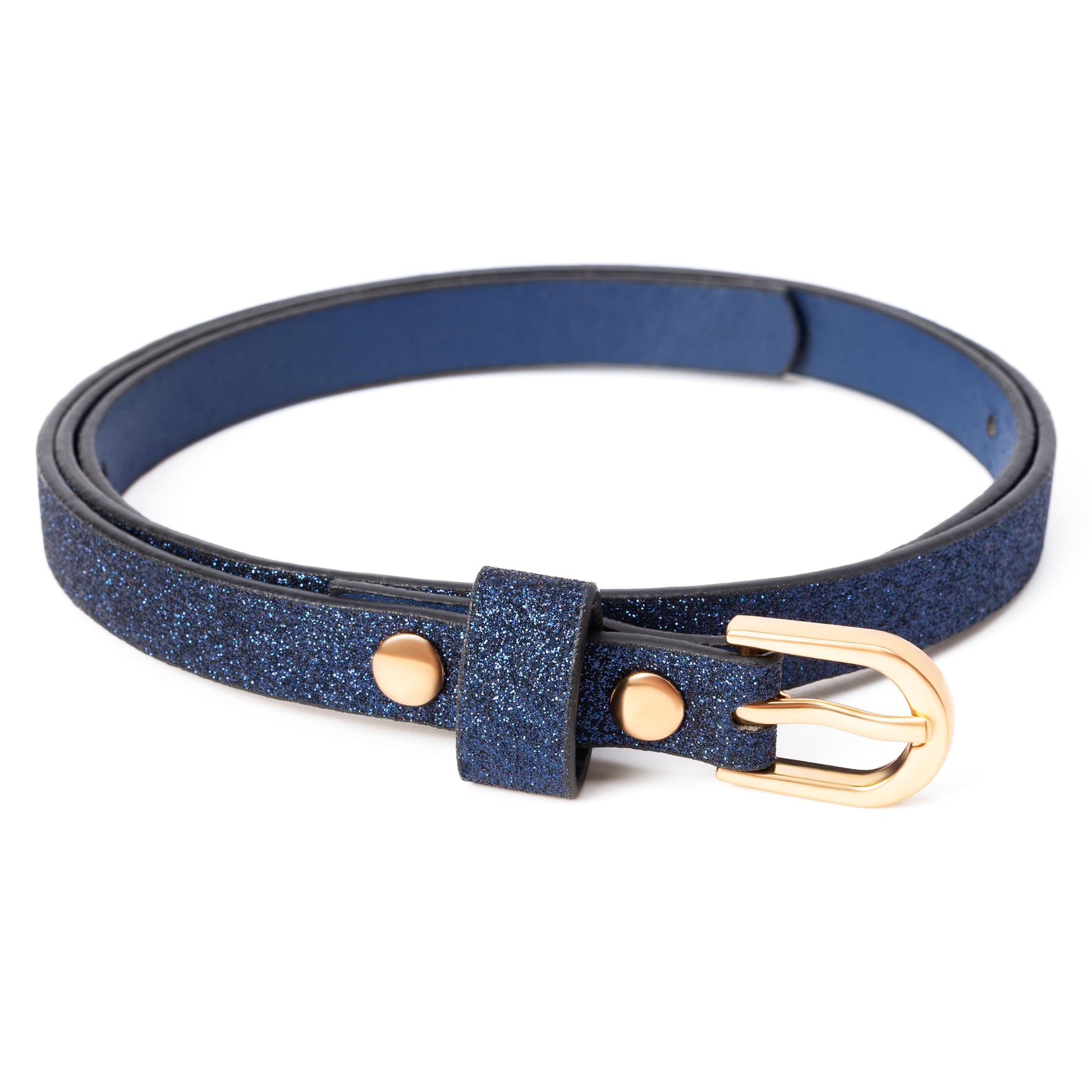 Ultra-Skinny Sparkly Glitter Belt for Girls 4 to 14