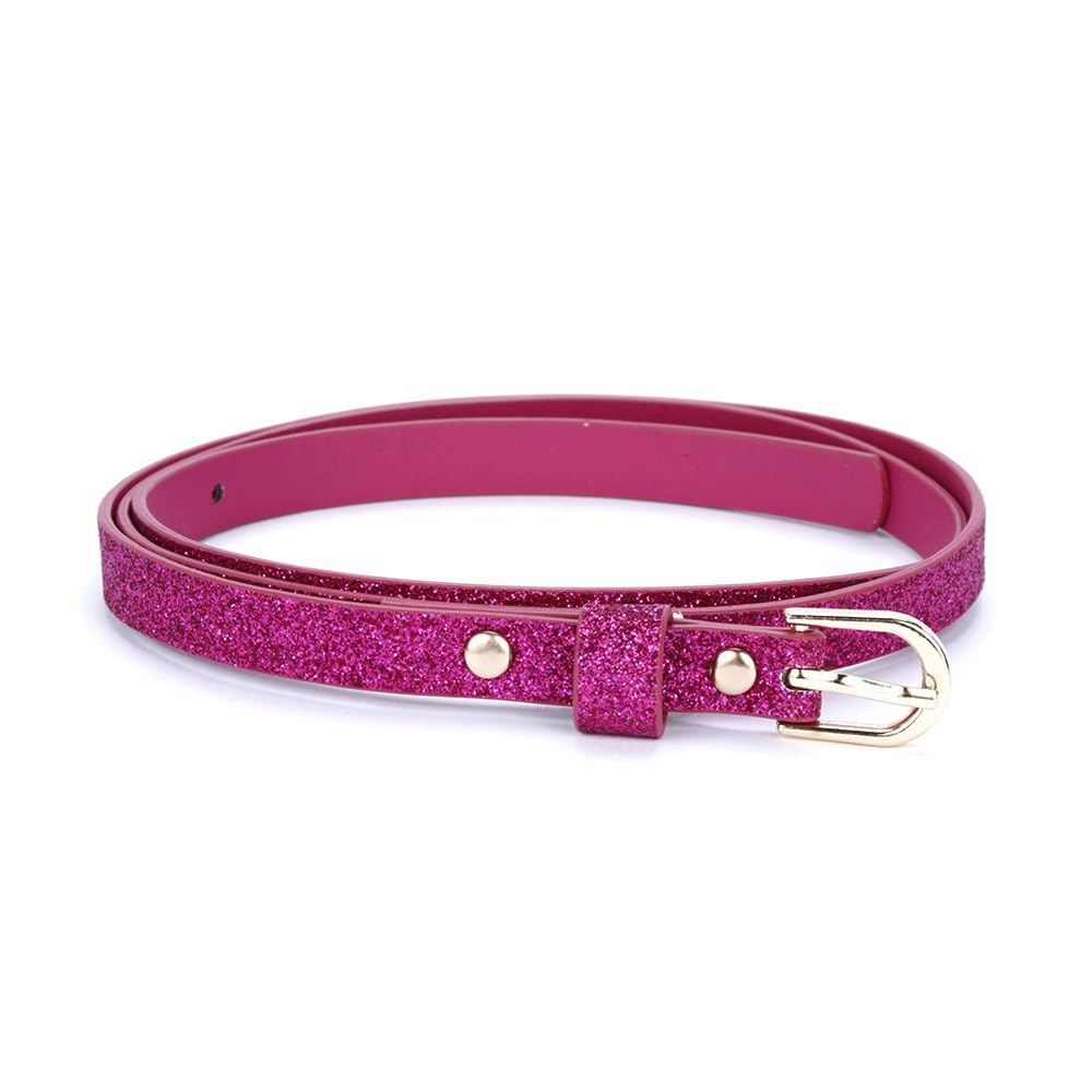 Ultra-Skinny Sparkly Glitter Belt for Girls 4 to 14