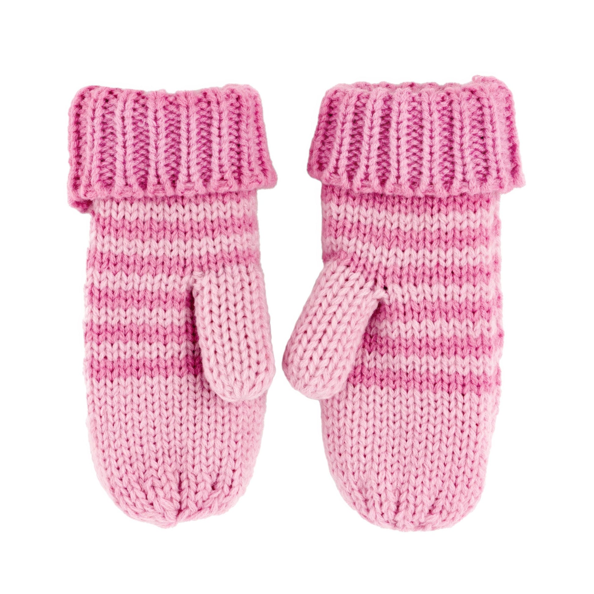 Kids Kitty Cat Stripe Knit Mittens - Soft, Fleece Lined, For Toddlers and Children of All Ages