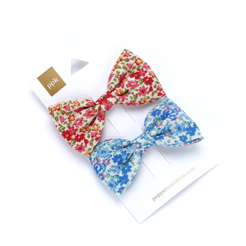 Floral Bow Hair Clip for Girls