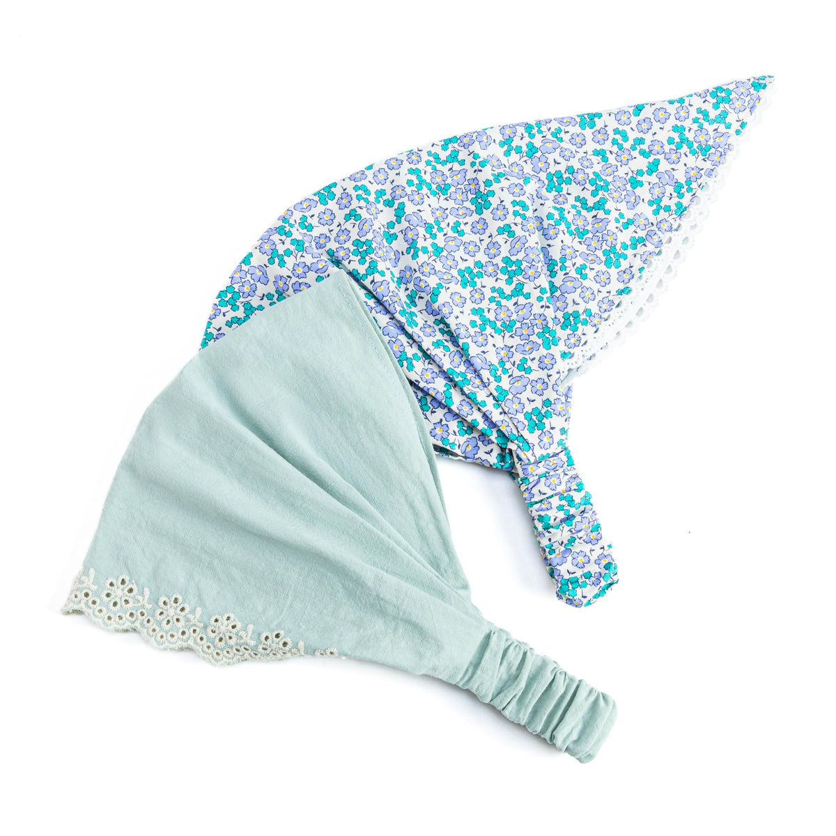 Toddler Girls Summer Bandana Scarf Headband - Country Floral (1-3 Y), Cotton