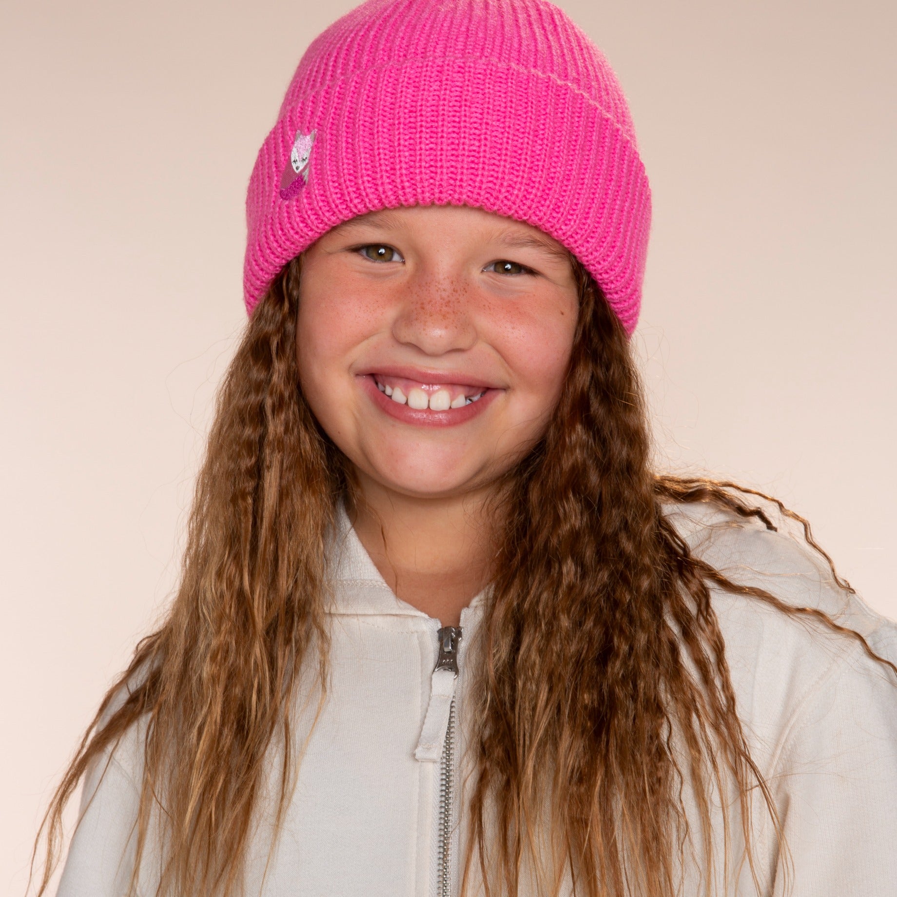 Girls Purple Beanie for Ages 3 to 10 Years, Premium Quality Winter Essential